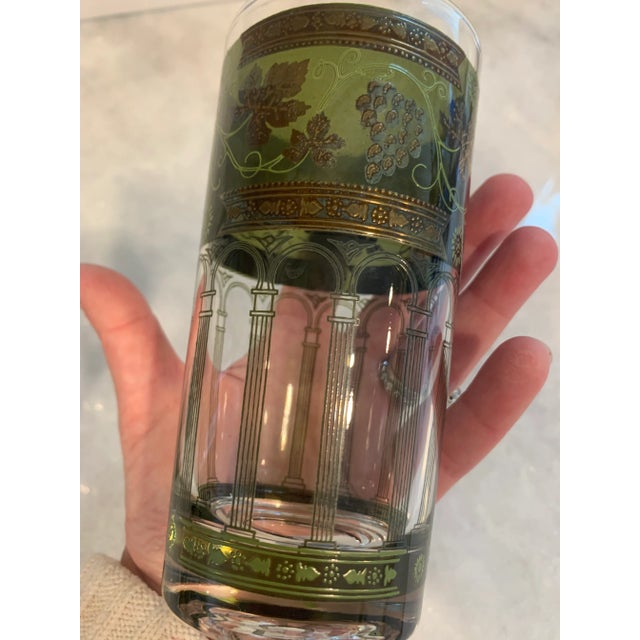 Green Cera Golden Grapes Glasses For Sale - Image 8 of 10