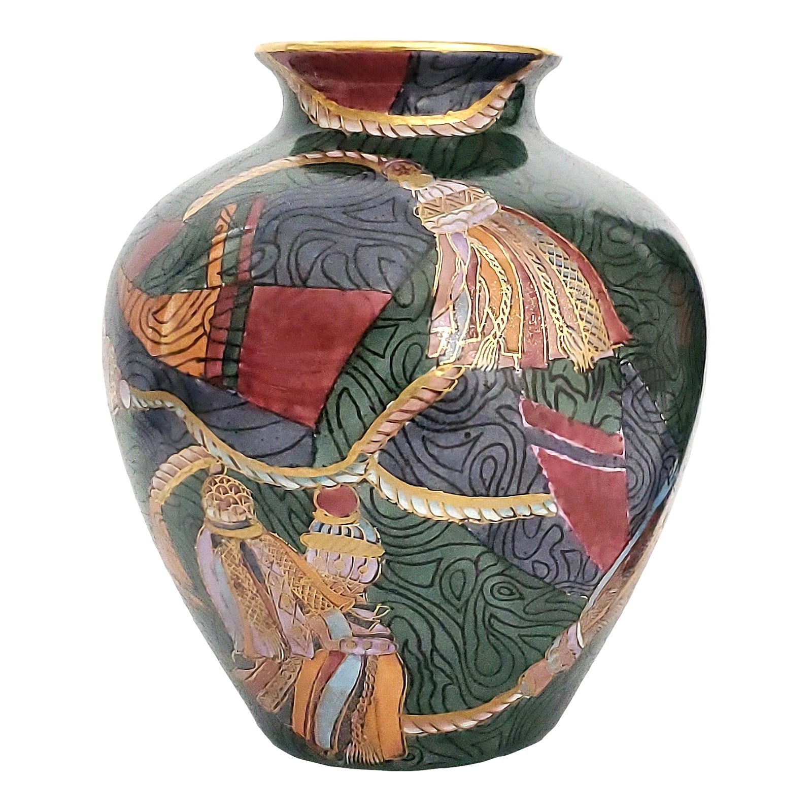 工芸品 Vintage vase from artec Antique Vintage Ceramic Porcelain Vase Signed Ceramica