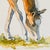 Early 21st Century Original Signed Equestrian Watercolor Painting - Grazing Chestnut Horse Portrait, Framed and Matted For Sale - Image 5 of 11