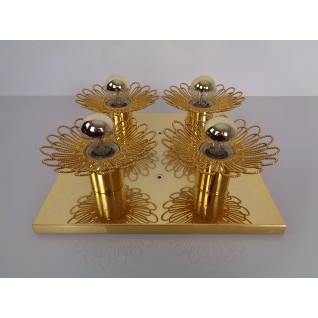 Space Age Gilt Brass Sconce by Joseph Brumberg, Germany, 1960s For Sale - Image 10 of 17