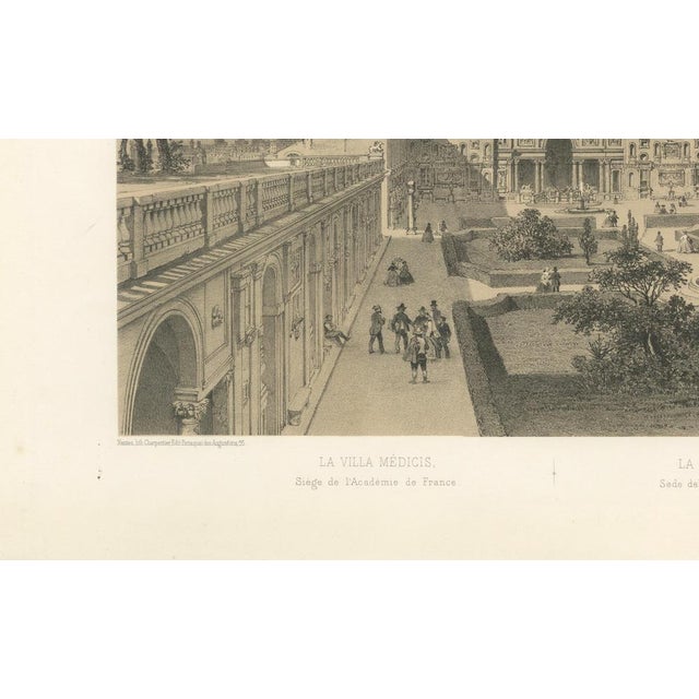 Paper Villa Medici Rome, 1869, Paper For Sale - Image 7 of 10