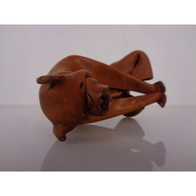 Handmade Leather Boxer Dog from Deru Wiesbaden, Germany, 1960s For Sale - Image 17 of 18