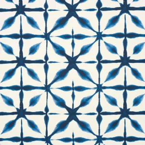 Schumacher Andromeda Wallpaper in Blue , Sample