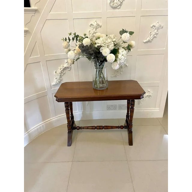Antique Victorian Walnut Side Table, 1880 For Sale - Image 6 of 12