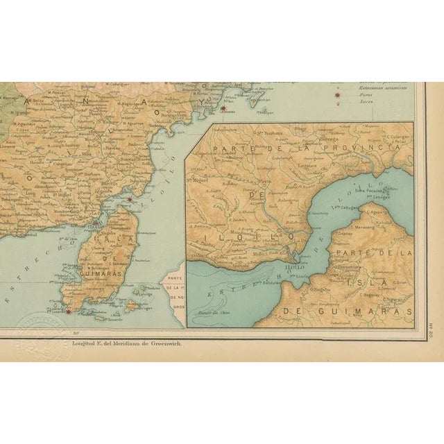 Paper Map of the Island of Panay, 1899 For Sale - Image 7 of 9