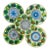 Colorful Italian Plates, Set of Five For Sale