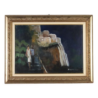 Eliano Fantuzzi, Figurative Composition, Oil Painting on Canvas, Framed For Sale