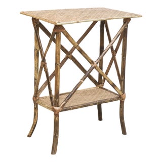 Matthew Izzo Home Country House Bamboo Side Table For Sale