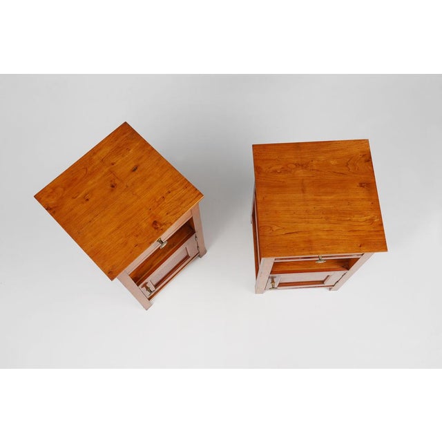 Art Deco Nightstands in Wood, France, 1940s, Set of 2 For Sale - Image 10 of 11