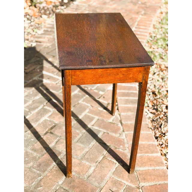 Early 19th Century 19th Century George III Oak Lowboy Table For Sale - Image 5 of 7