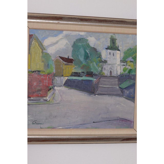 Stig Gilborne, Church, 1950s, Oil on Canvas, Framed For Sale - Image 10 of 14