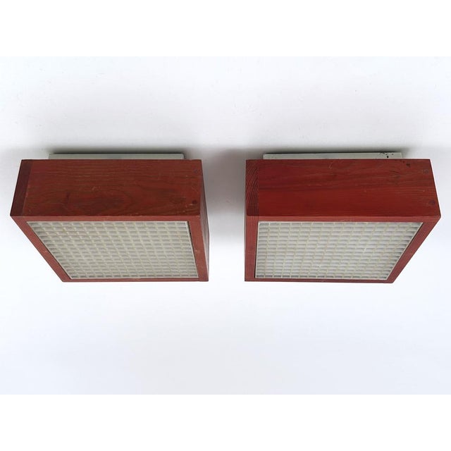 Mid-Century Modern Swedish Flush Mounts in Pine, 1970s, Set of 2 For Sale - Image 14 of 18