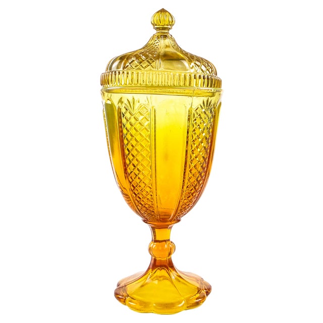 Polish Candyer from Ząbkowice Glasswork, Poland, 1950s For Sale