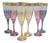 Murano Glass Champagne Glasses with Gold Rims, 1970s, Set of 6 For Sale