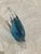Art Nouveau Vincenzo Nason & Co Murano Glass Angelfish, Blue With Controlled Avventurina Copper Flake Strings, For Sale - Image 3 of 7