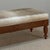 Wood Antique French Louis XVI Style Mahogany Upholstered Bench For Sale - Image 7 of 15