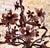 Vintage Italian Tôle Chandelier With Rustic Metal Leaves and Floral Motifs Accented With Crystals, 6 Lights. This...