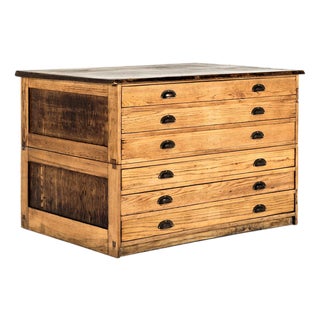Large Plan Chest in Pine For Sale