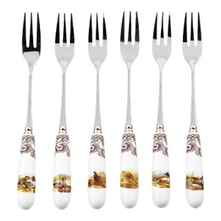 Spode Woodland Pastry Forks - Set of 6 For Sale