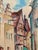 Rustic Henry Emil Salloch Original Watercolor on Paper Old World Village Lane, 1938. For Sale - Image 3 of 8
