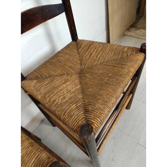 Rustic Straw Chairs, Set of 4 For Sale - Image 10 of 18