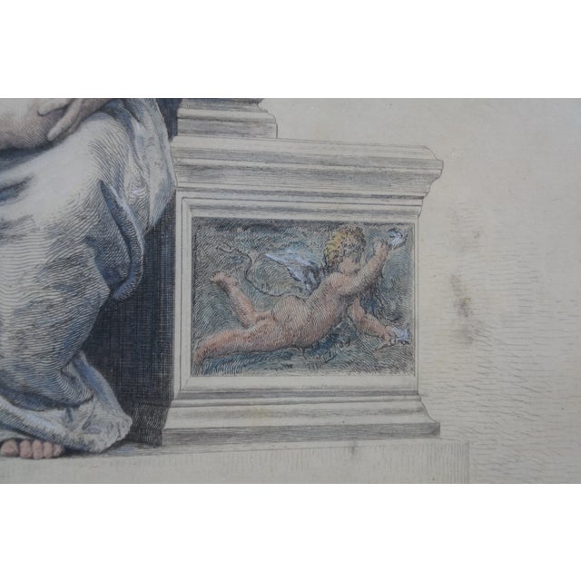 Early 20th Century Eugene Abot Paul Dubois La Charité Charity Breast Feeding Aquatint Etching 27" Reproduction For Sale - Image 9 of 10