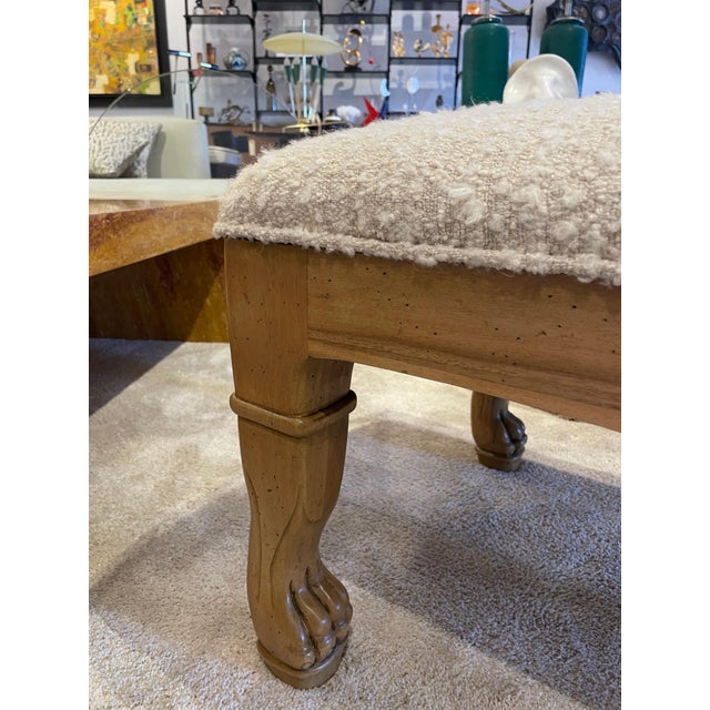 Egyptian Revival Style Whimsical Wood Bench/ Ottoman For Sale - Image 17 of 18