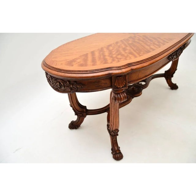 Wood French Satinwood Coffee Table, 1920s For Sale - Image 7 of 9