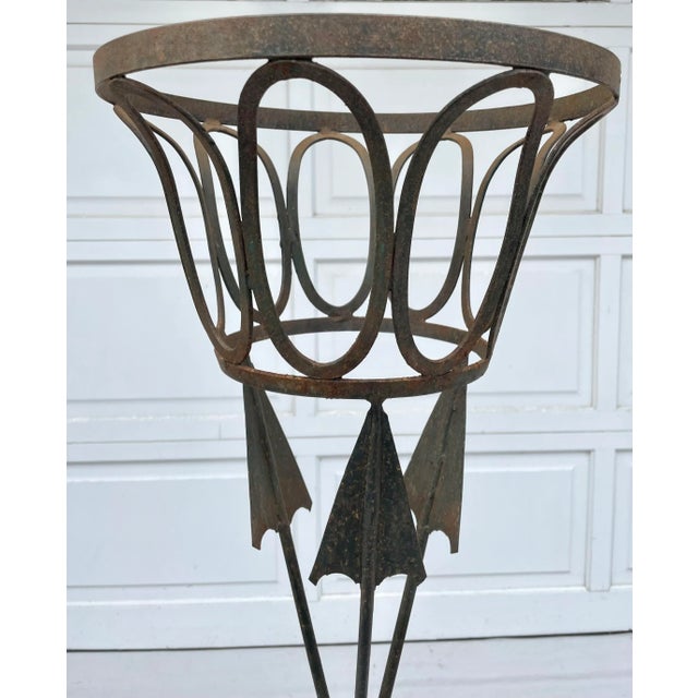 Maison Jansen Early 20th Century French Empire Iron Arrow Jardinere Planter For Sale - Image 4 of 12
