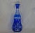 Lovely, vintage Traditional deep cobalt blue cut glass decanter with lid Sometimes referred to as Bleikristal because of...