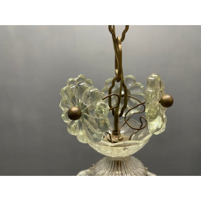 Crystal Flower Ball Light Pendant from Maison Baguès, 1940s For Sale - Image 6 of 13