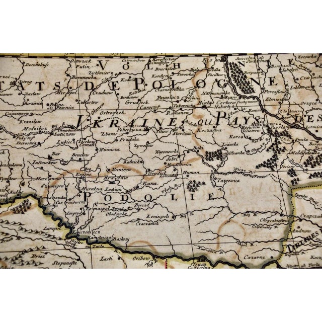 Hungary & Eastern Europe: A Large 17th C. Hand-Colored Map by Sanson & Jaillot, 1692 For Sale - Image 12 of 12
