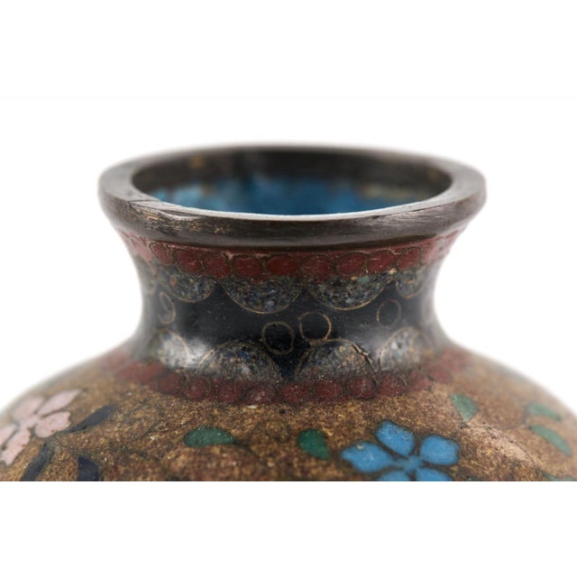 Antique Japanese Cloisonne Vases, 1900, Set of 2 For Sale - Image 6 of 7