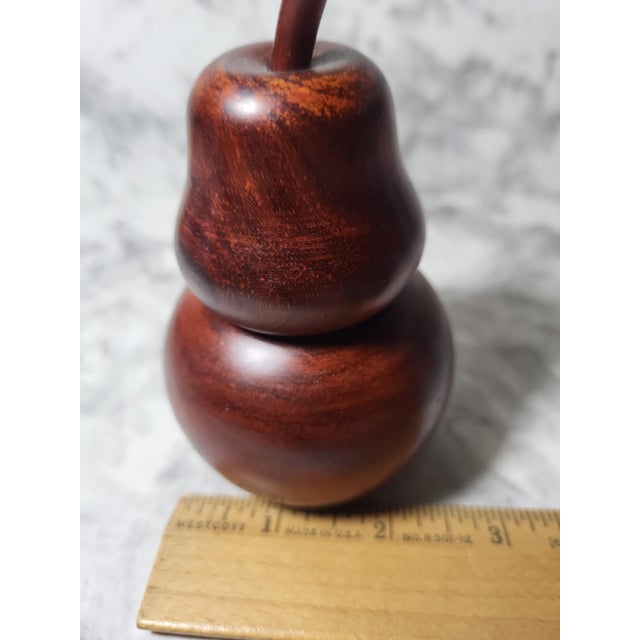 1990s Wood Pear Covered Toothpick Holder For Sale - Image 10 of 11