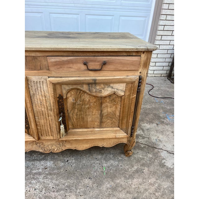 Mid 18th Century French 18th Century Louis XV Provincial Bleached Walnut Two Door Buffet For Sale - Image 5 of 12