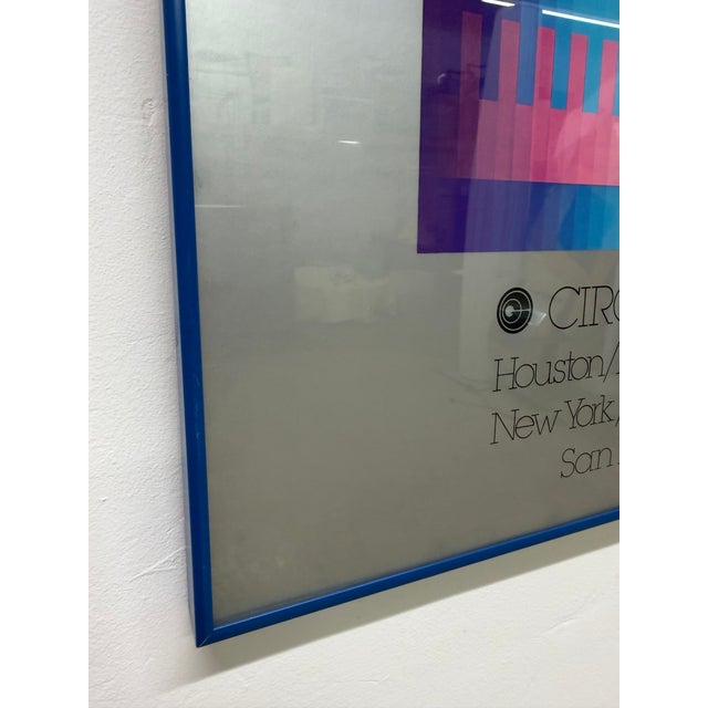 Silver Yaacov Agam Framed Circle Gallery Exhibition Poster, 1980s For Sale - Image 8 of 14
