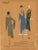 French Art Deco Pochoir Fashion Plate – Three Modern Dresses-1920's For Sale