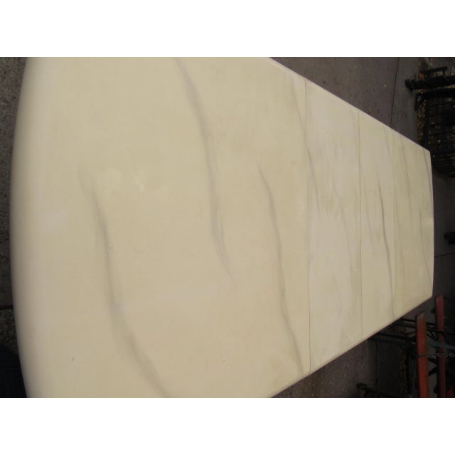 Beige Mid 20th Century Large White Dining Table in the Style of Karl Springer For Sale - Image 8 of 12