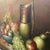 Textile Vintage Original Still Life Oil Painting on Canvas Fruit and Wine Scene by Parkey For Sale - Image 7 of 11