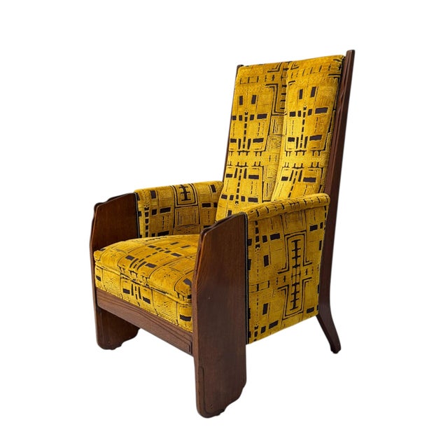 Art Deco Amsterdam School Lounge Chair by Cornelis Van Der Sluys, 1918 For Sale - Image 6 of 17