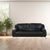 Nicoletti Black Leather Modern Couch For Sale - Image 12 of 12