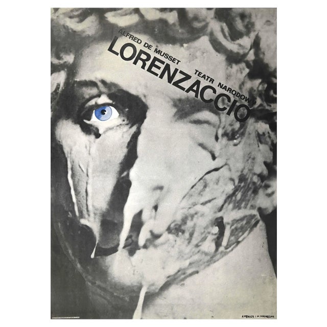 A. Krauze and M. Mroszczak, National Theatre, Vintage Poster, 1975 For Sale