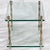 Baker Furniture Company Pair of Baker Glass and Brass Faux Bamboo Occasional Tables For Sale - Image 4 of 5