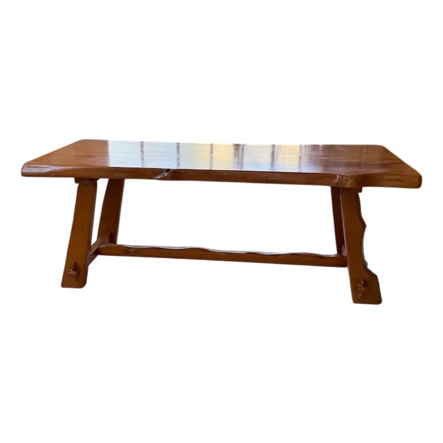 Aranjou Farmhouse Table in Blond Elm, 1950s For Sale