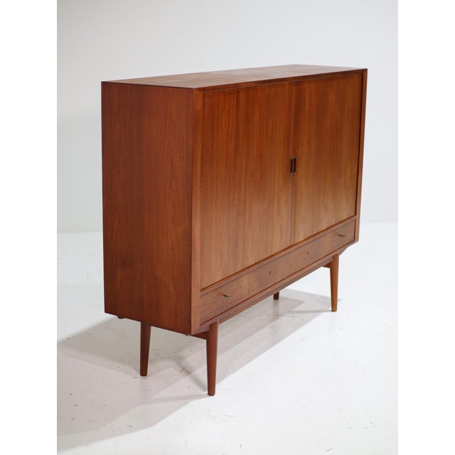 Wood 54 Highboard Tambour Doors in Teak by Arne Vodder for Sibast, 1960s For Sale - Image 7 of 13