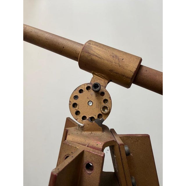 Large Vintage Adjustable Tripod Floor Lamp For Sale - Image 4 of 10