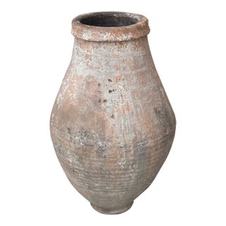 Antique Mediterranean European Terracotta Storage Jar / Olive Jar For Sale