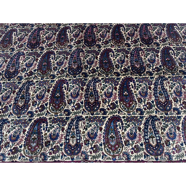 Extremely Fine Antique Persian Silk Mohtasham Kashan Rug 4'2" X 6’9" For Sale - Image 9 of 10