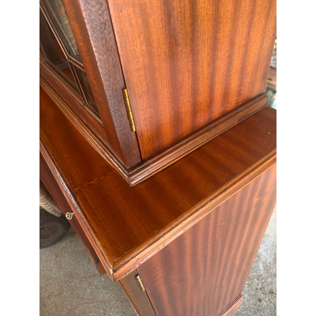 English Mahogany Cabinet with Drawers, 1960s, Set of 2 For Sale - Image 11 of 18