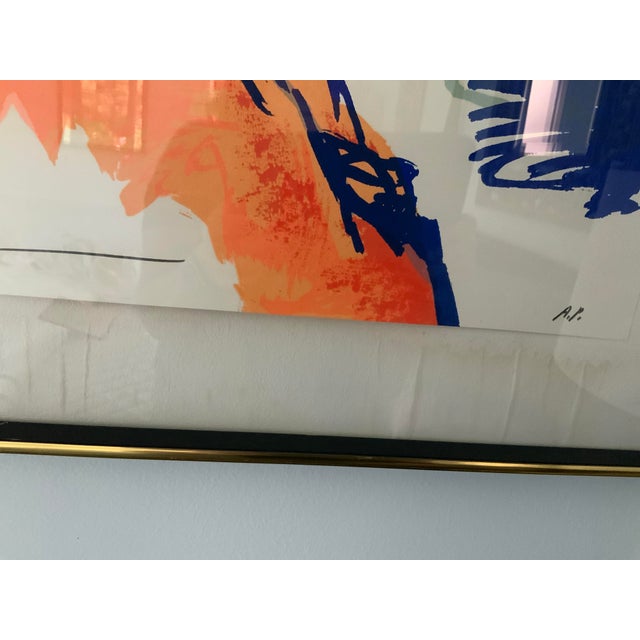 Bold Colorful Abstract Watercolor Portrait For Sale - Image 4 of 6